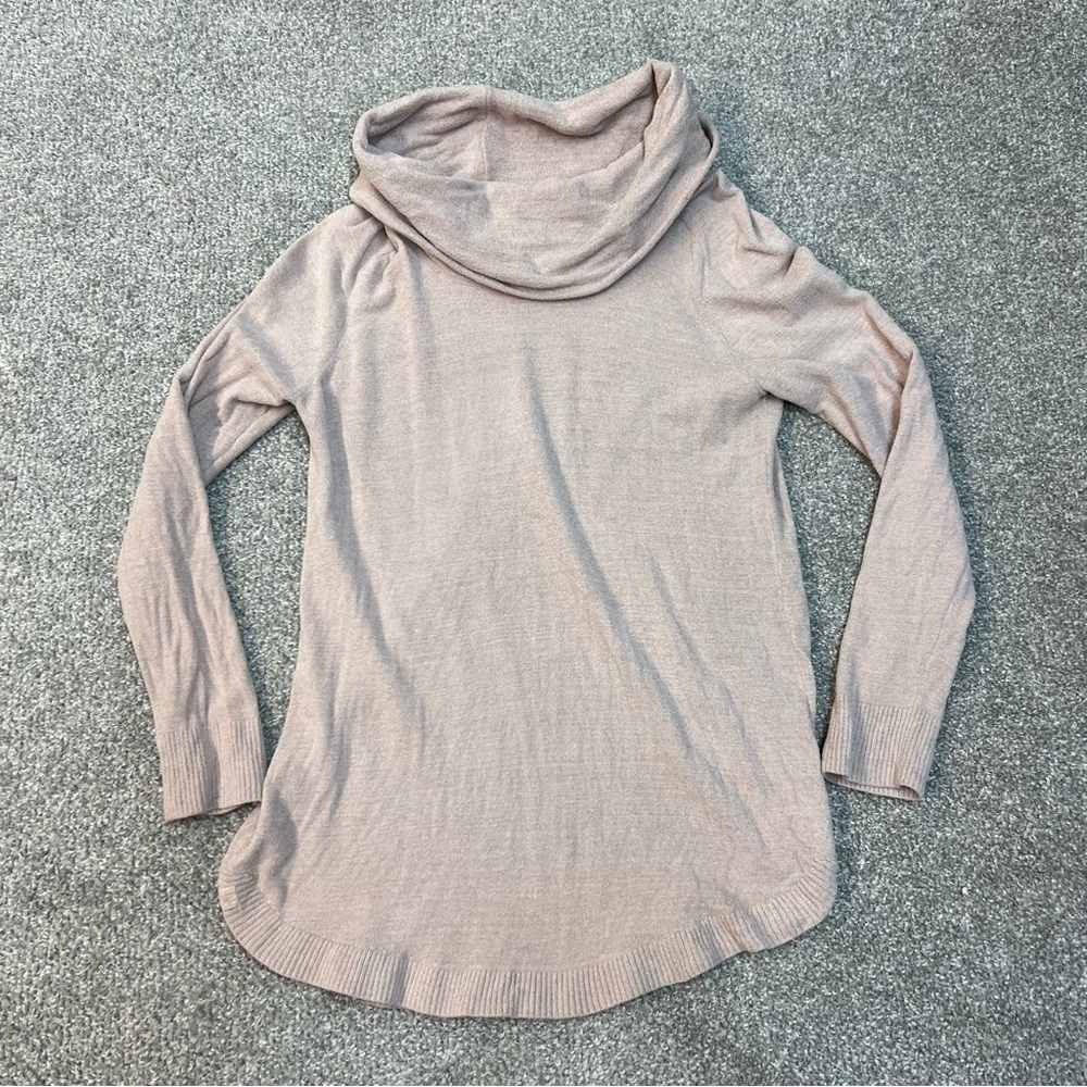 Barefoot Dreams Sweater Womens Medium Pink Cozy Chic Coastal Cowl Neck Tunic - Picture 1 of 7